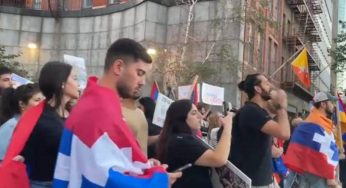 Армяне Америки провели акцию протеста у представительств Азербайджана и Турции в Нью-Йорке