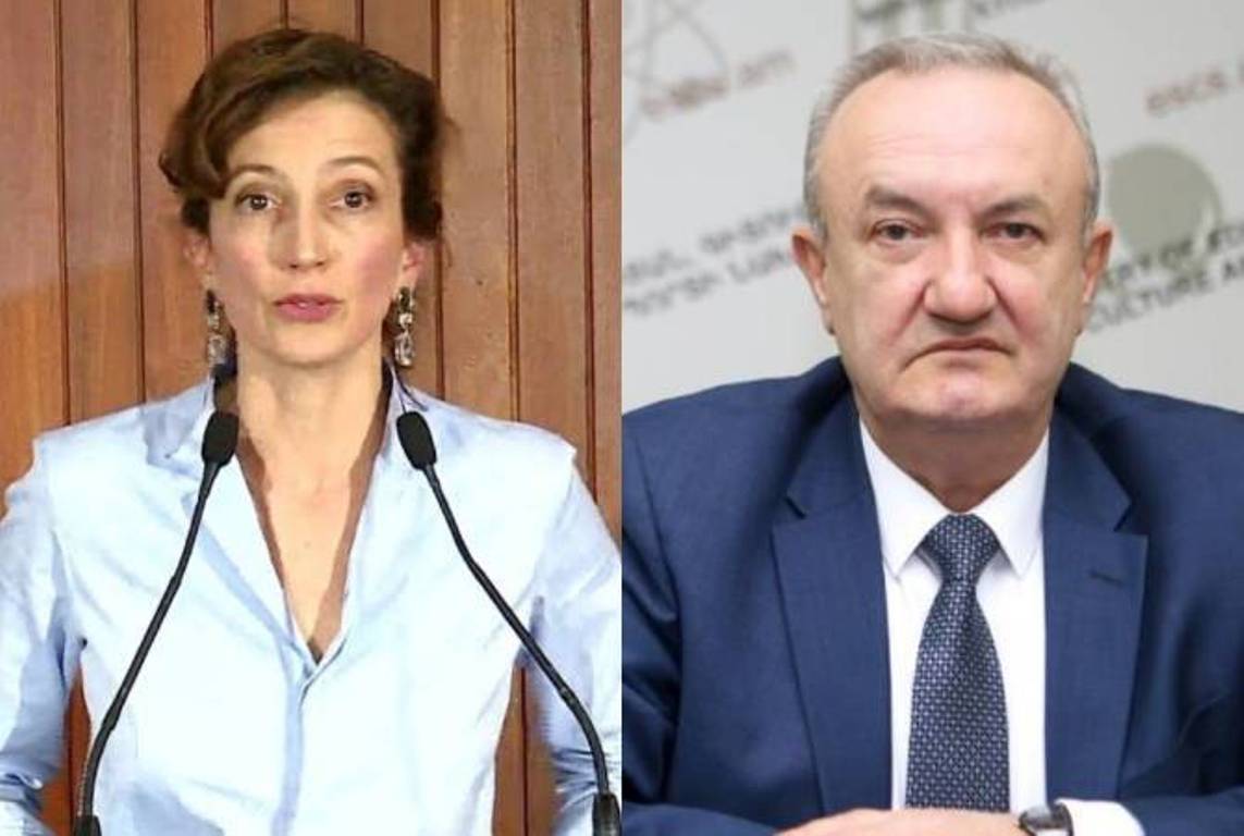 Министр ОНКС Армении обратился к генеральному директору ЮНЕСКО с призывом осудить враждебные действия Азербайджана