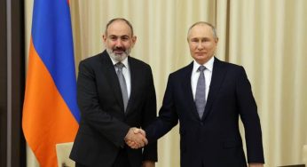 Никол Пашинян поздравил Владимира Путина с юбилеем