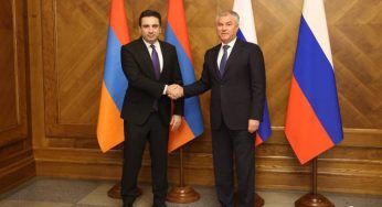 Армения не имеет времени на долгосрочные решения вопросов безопасности: Ален Симонян встретился с Вячеславом Володиным
