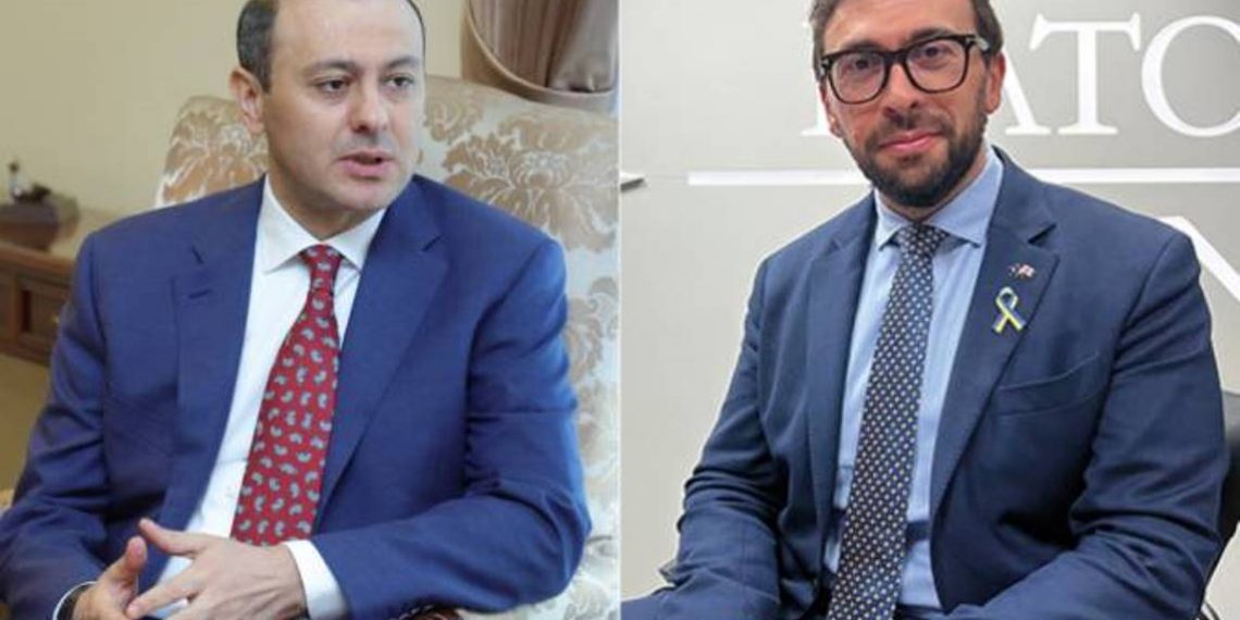 Секретарь Совбеза Армении и руководитель Бюро по связи НАТО в Грузии обсудили программы партнерства Армения-НАТО