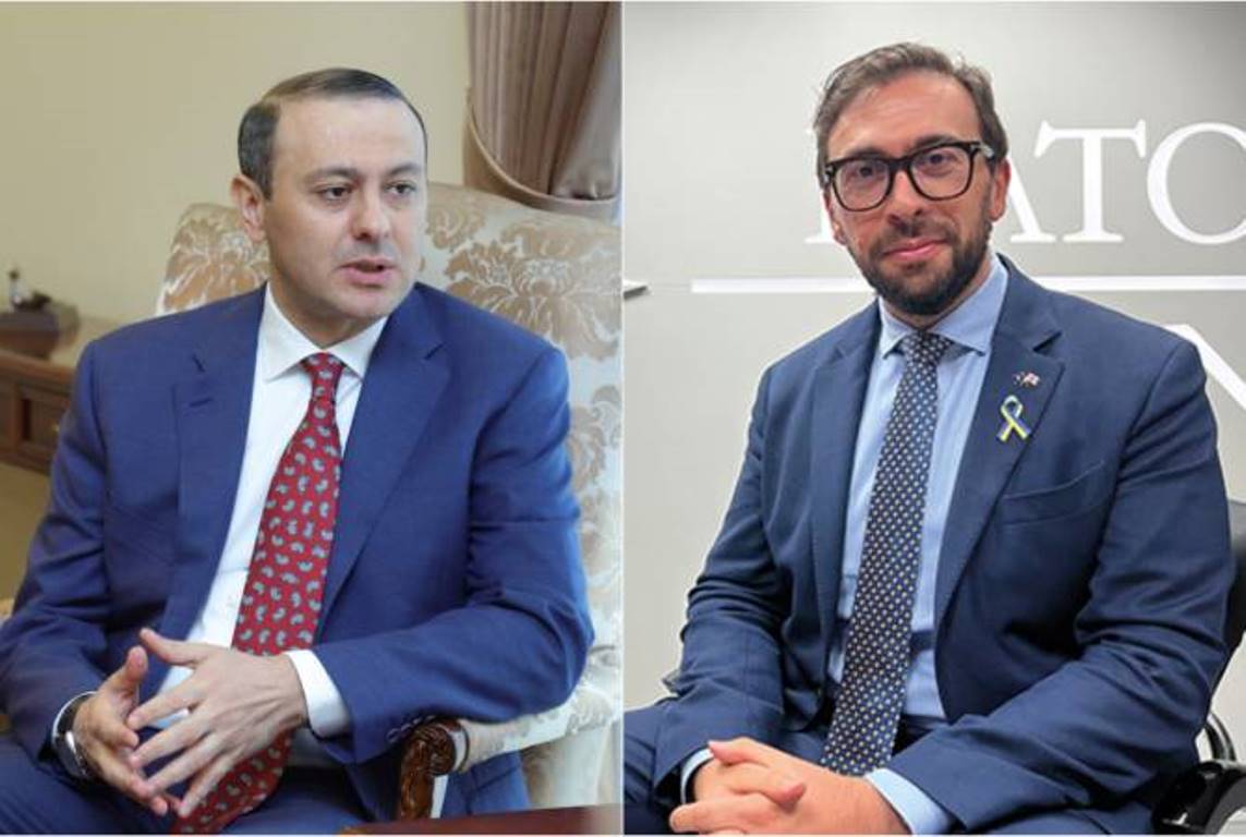 Секретарь Совбеза Армении и руководитель Бюро по связи НАТО в Грузии обсудили программы партнерства Армения-НАТО