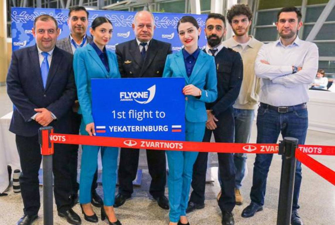 Состоялся запуск регулярного прямого рейса авиакомпании FLYONE ARMENIA по маршруту Ереван-Екатеринбург-Ереван