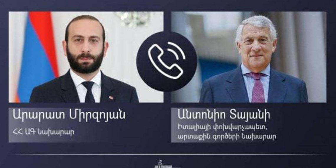 Главы МИД Армении и Италии обсудили вопросы, связанные с деятельностью миссии наблюдателей ЕС