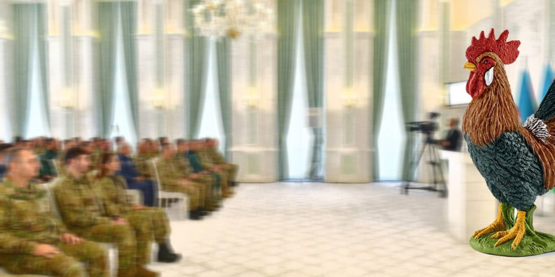 Ильхам Алиев попробовал себя в новом амплуа боевого петуха