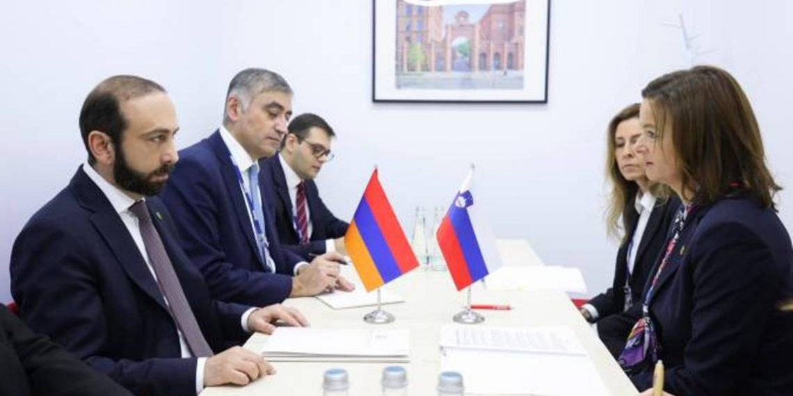 Встреча министра ИД Республики Армения с вице-премьером, министром ИД Республики Словения
