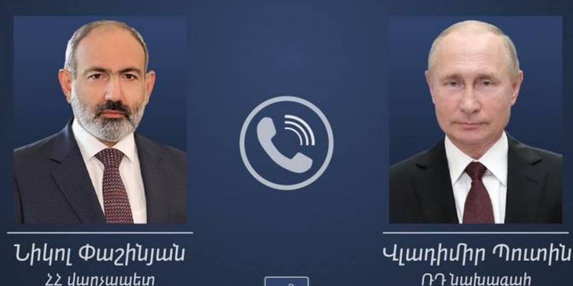 Никол Пашинян и Владимир Путин обсудили вопросы урегулирования ситуации в Лачинском коридоре