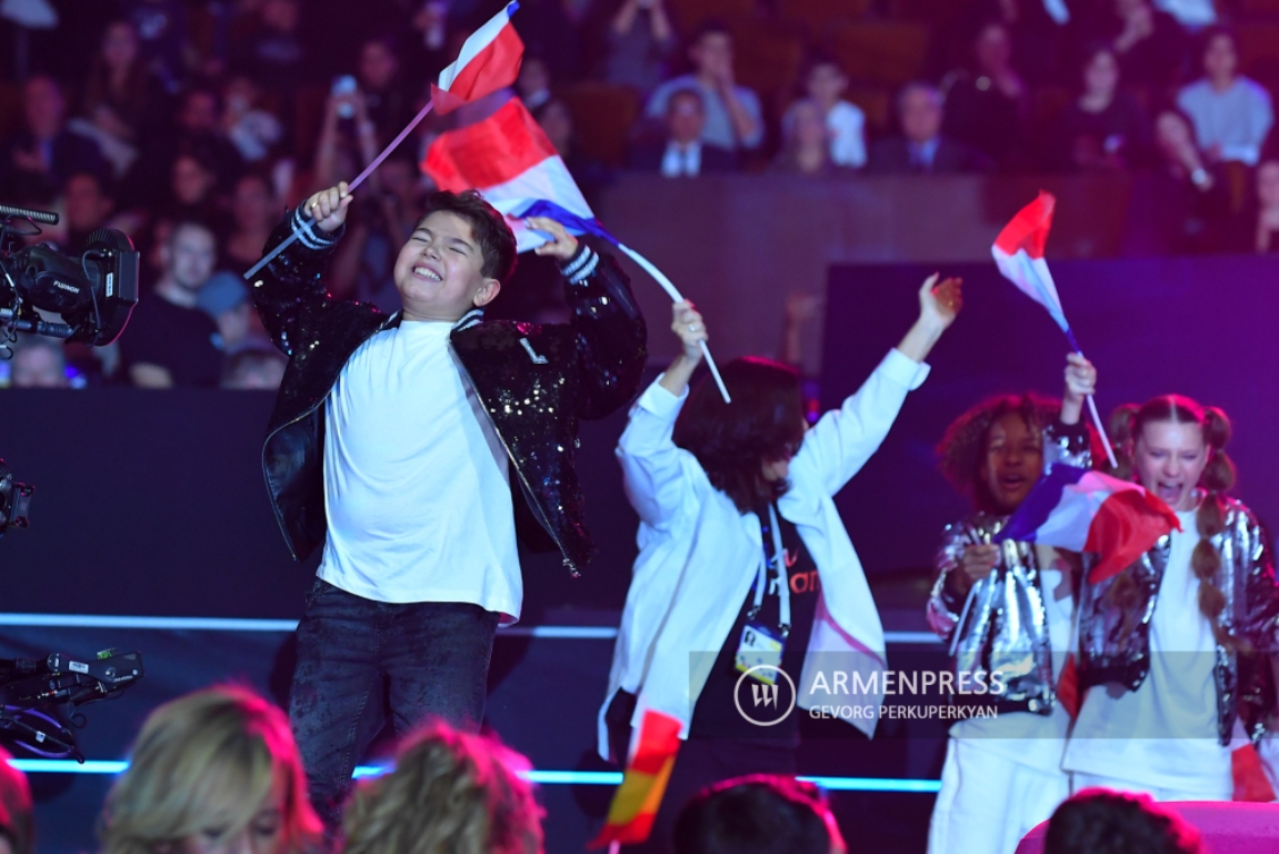 Франция стала победительницей «Детского Евровидения 2022», прошедшего в Ереване