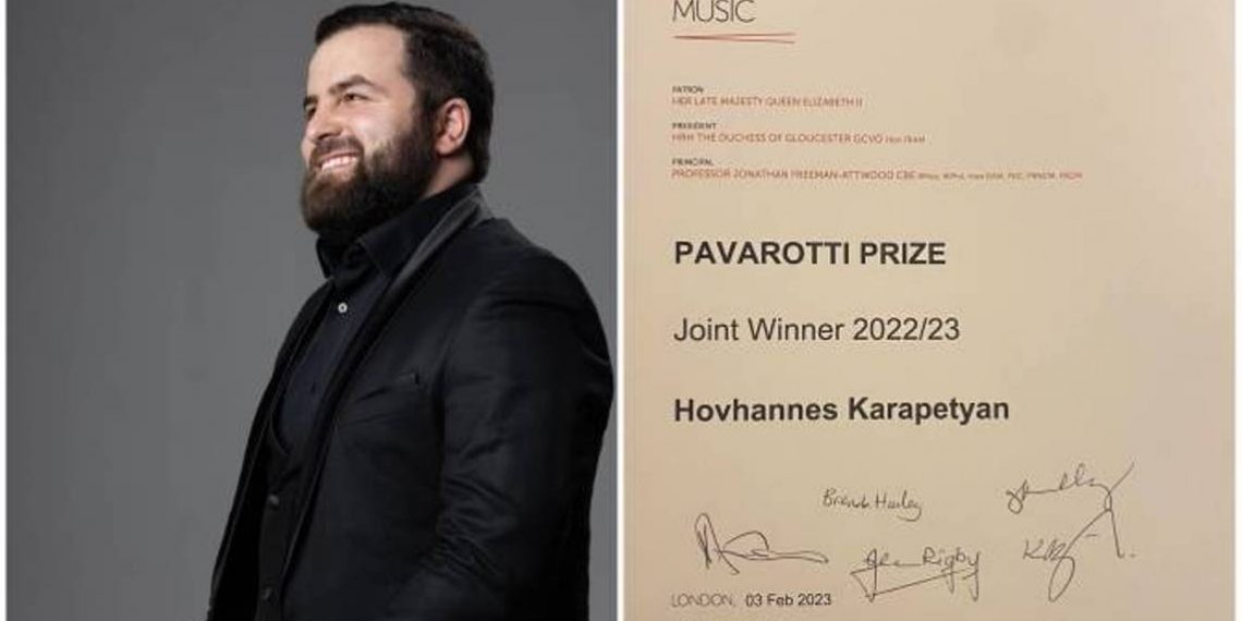 Оперный певец Ованнес Карапетян удостоен премии «Паваротти» Королевской академии музыки Лондона