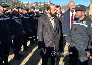 Глава МИД Армении Арарат Мирзоян  в Адыямане встретился с армянскими спасателями