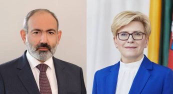 Никол Пашинян направил поздравительное послание премьер-министру Литвы