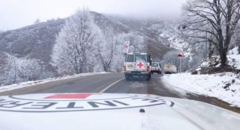В сопровождении МККК из Арцаха в Армению перевезено 8 пациентов, в Арцах из Армении вернулись 5