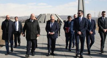 Делегация во главе с министром культуры Италии посетила Мемориал памяти жертв Геноцида армян