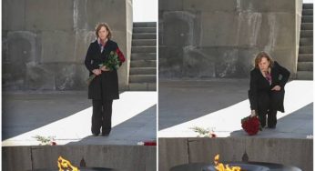 Посол США в Мемориальном комплексе Цицернакаберда почтила память жертв Геноцида армян