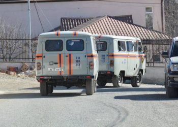 На опубликованном азербайджанской стороной видео не военная техника, а машины, принадлежащие ГСЧС: МВД Арцаха