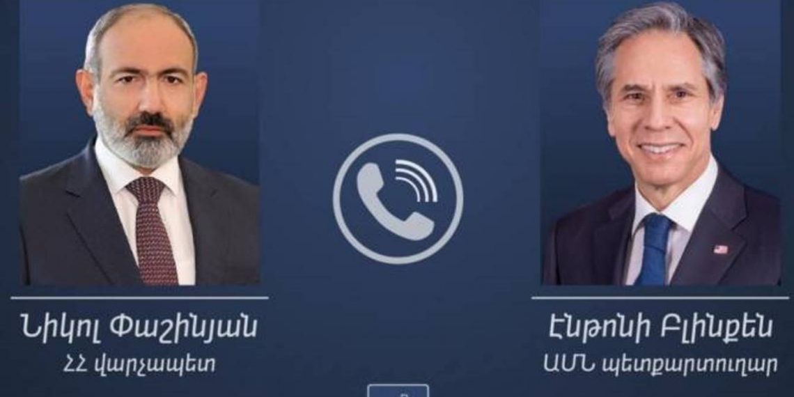 Премьер-министр Пашинян провел телефонный разговор с госсекретарем США