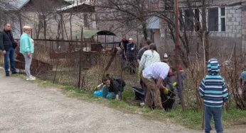 Пашинян в Дилижане присоединился к гражданам, убирающим мусор