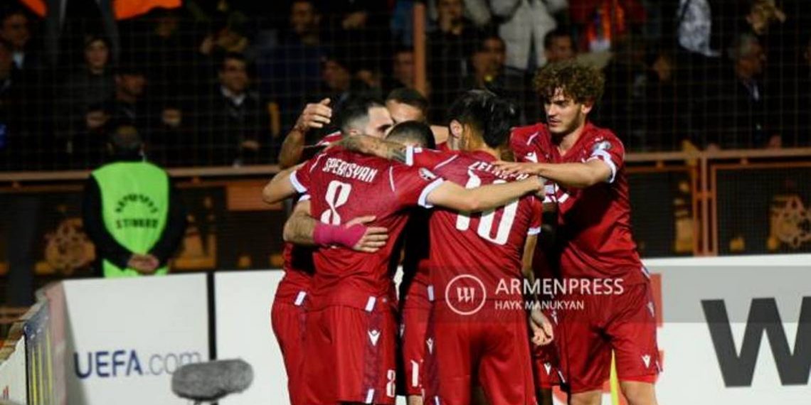 Сборная Армении по футболу в новом рейтинге ФИФА занимает 97-е место