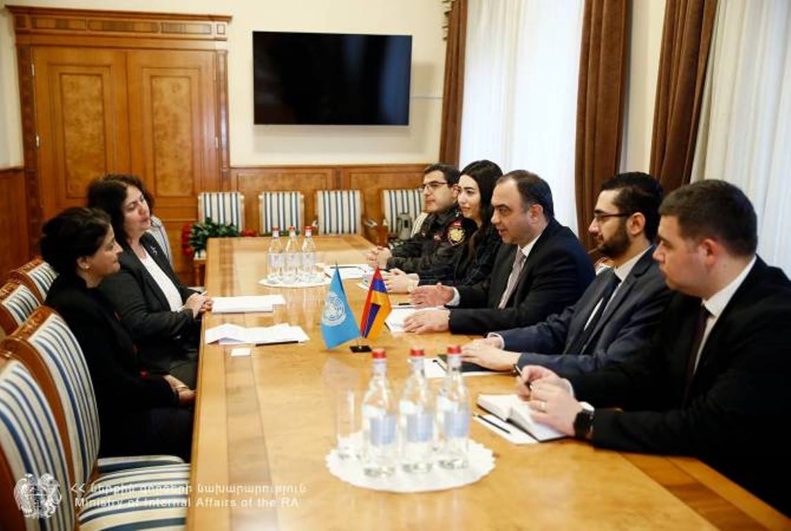 Глава МВД принял представителя Верховного комиссара ООН по делам беженцев в Армении