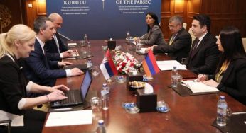 Спикер Парламента Армении в Анкаре на встрече с сербским коллегой представил агрессивные действия Азербайджана