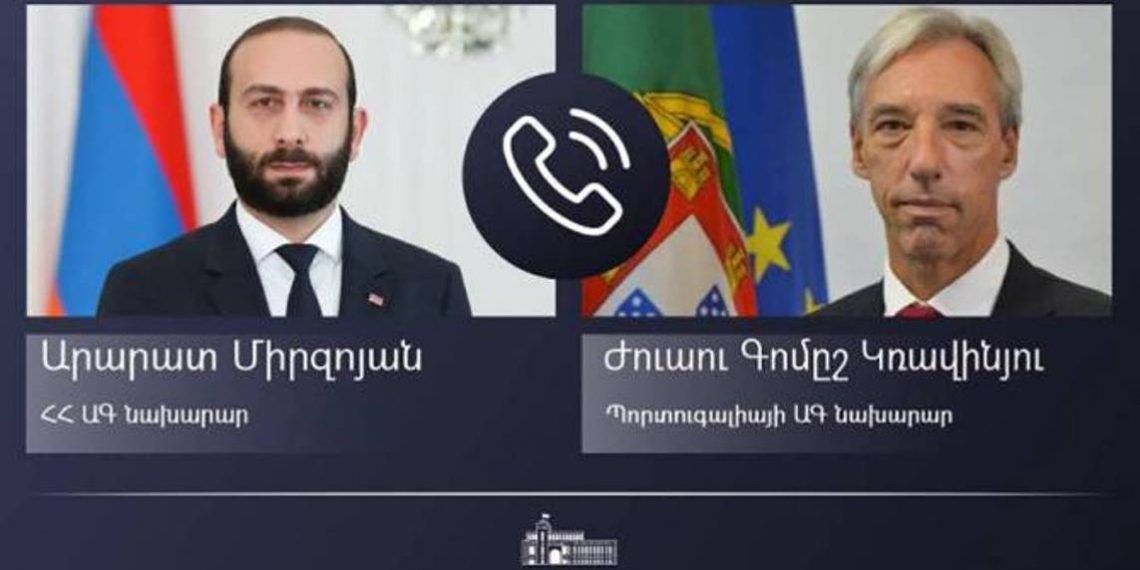 Министр иностранных дел Армении провел телефонный разговор с министром иностранных дел Португалии