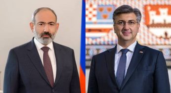 Премьер-министр Армении направил поздравительное послание премьер-министру Хорватии