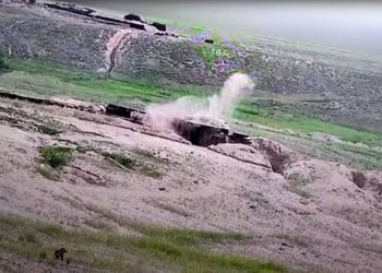 МО Арцаха опубликовало кадры применения азербайджанскими ВС минометов